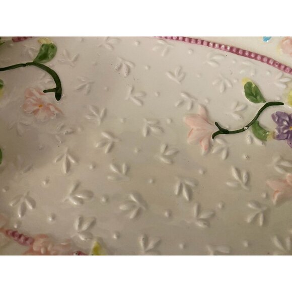 Vintage Avon Spring Duckling Relish Tray | Hand-Painted Floral China | Cottageco - Picture 7 of 9
